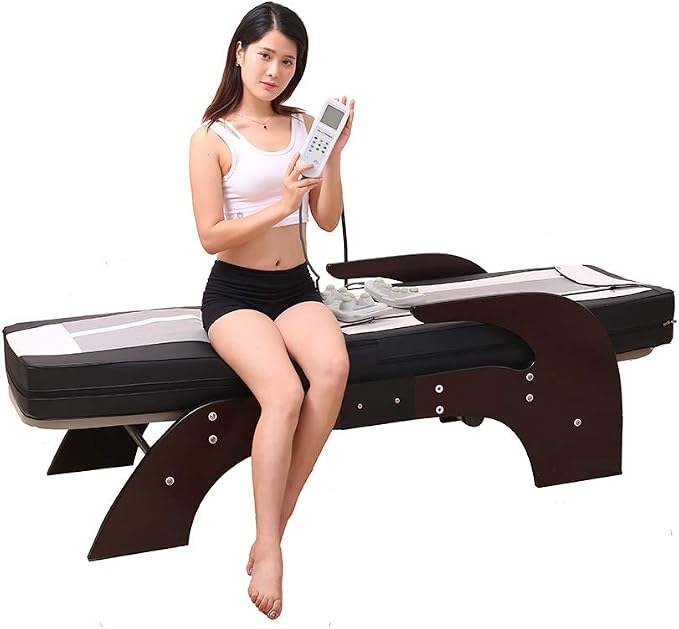 Premium Jade Roller Far Infrared Full Body Massage Bed Table (Black)