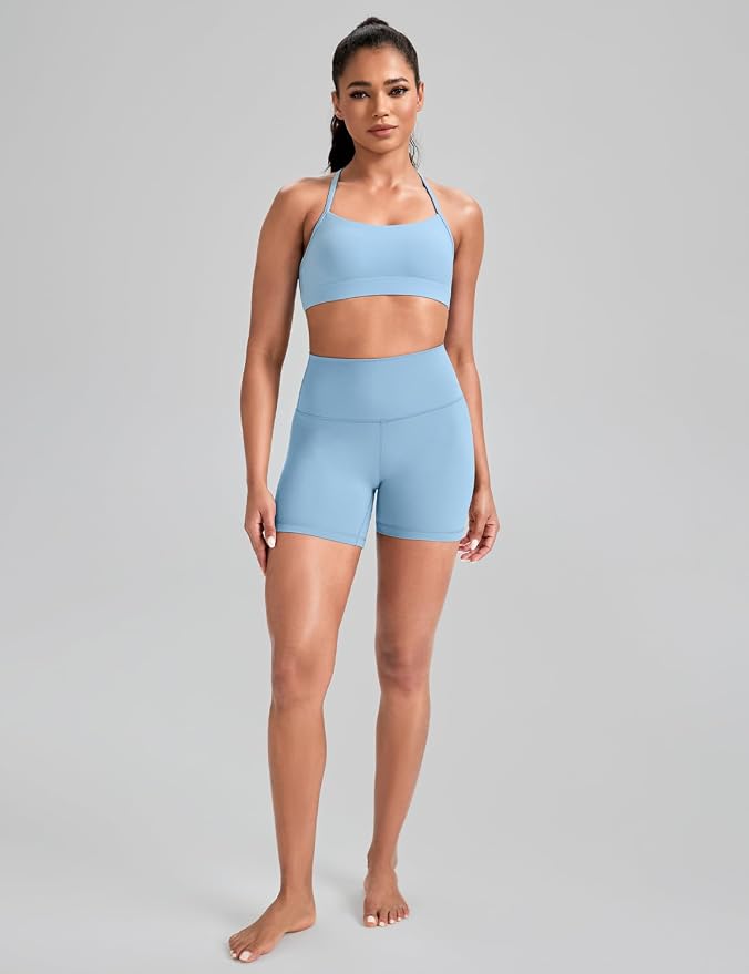 HeyNuts to Freest Womens Y Back Sports Bra, Spaghetti Strap Racerback Low Impact Workout Yoga Tops Padded A-C Cups *Updated