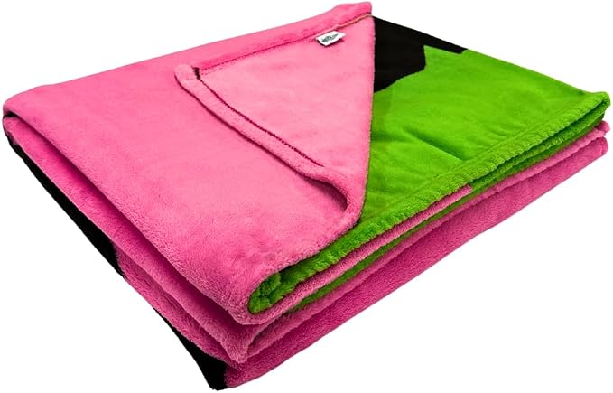 Wicked Elphaba and Glinda Bedding Throw - Super Soft Cozy Blanket - Pink & Green, 60 in x 70 in, (Officially Licensed Product) by Franco