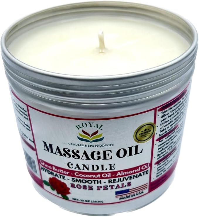 Massage Oil Candle (Rose Petals)
