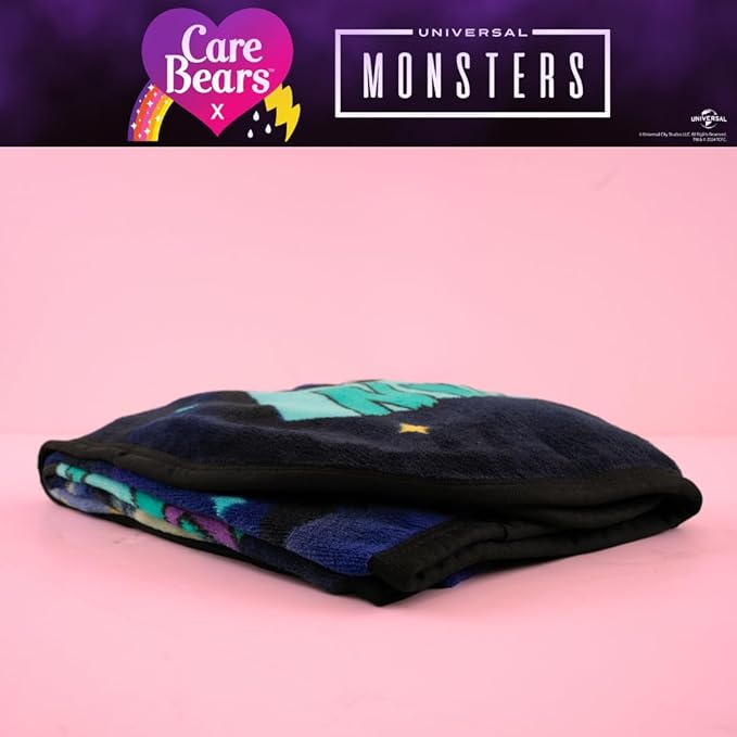 Care Bears X Universal Monsters Frankenstein Bedding Super Soft Plush Throw, 46 in x 60 in, (Officially Licensed Product) by Franco Collectibles