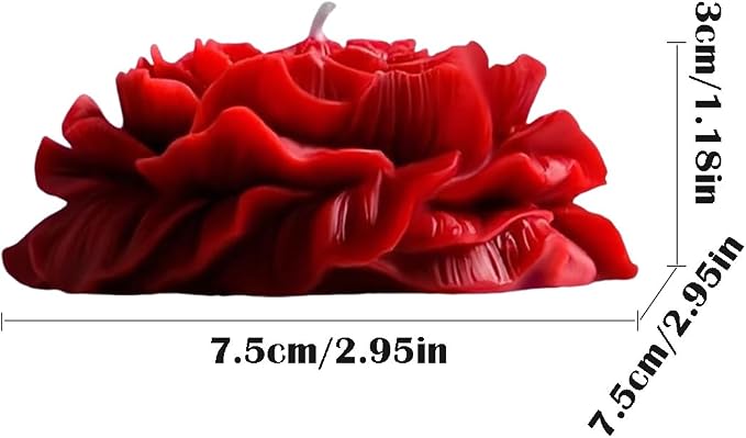 4 Pcs Low Temperature Candles Red Rose Flower Shaped Scented Candles Low Heat Romantic Wax Play Candles for Lovers Couples Wedding
