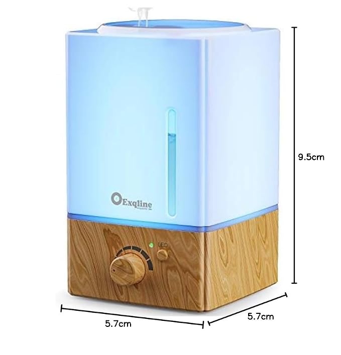 Exqline 1500ml Large Aroma Essential Oil Diffuser - Unique Aromatherapy Humidifier for Large Room (Wood Grain)