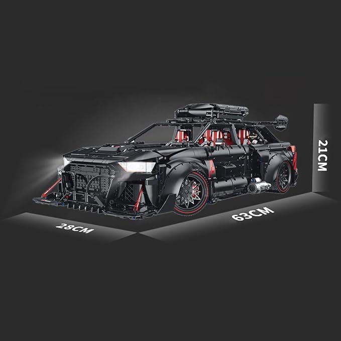 39023 Travel Sports Car 1:8 Building Blocks Set, 4198 Pieces MOC Racing Model, Challenging STEM Project - Super Car Construction Collection Set for Adults