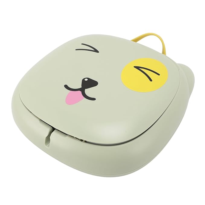 FILFEEL Foldable Travel Potty with Storage Bag - Portable Toilet for Car, Camping & Outdoor Adventures, Cute Green Design (Green)