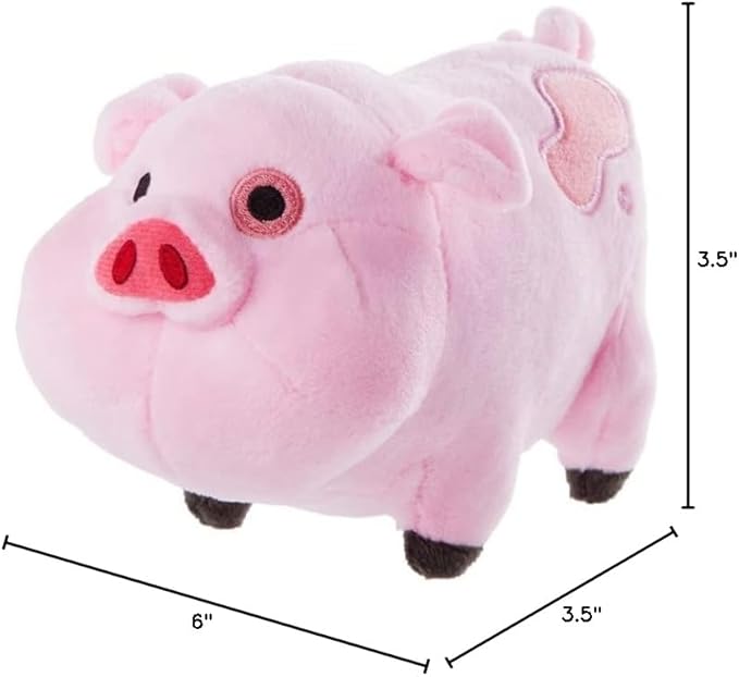 EIKOU Gravity Falls Waddles Pig Mabel Barfing Plushes Dolls Kids Toy 7" (Comes with Pendant)