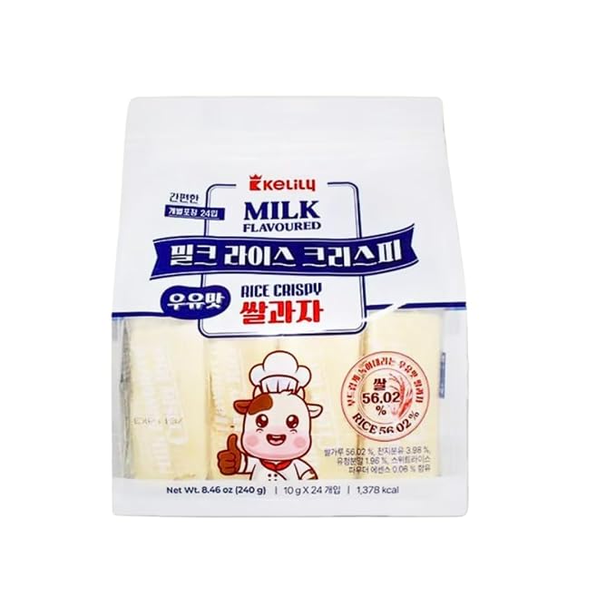 Kelily Rice Crispy Crackers, Classic Milk Flavor, 8.46 oz