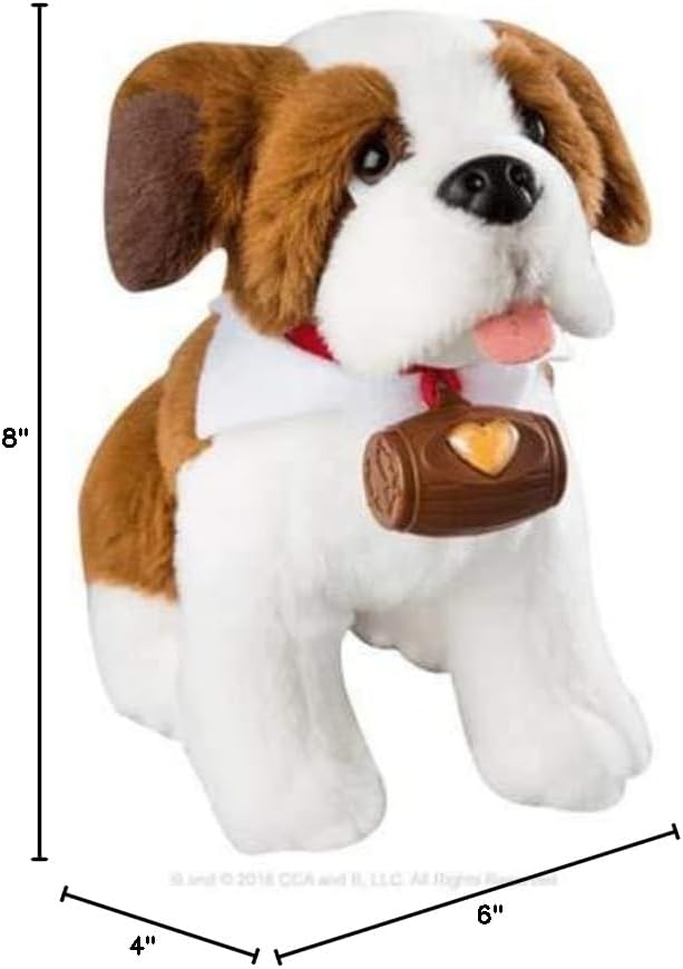 Elf Pets: A Saint Bernard Tradition- Includes Beautifully Illustrated Hardbound Storybook, Huggable Elf Pet St. Bernard Stuffed Animal with Barrel Charm and Official Adoption Certificate