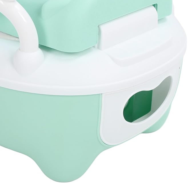 Kids Toilet, Large Capacity Storage, Plastic Portable Children Toilet Baby Accessories for Male and Female Babies (Green)