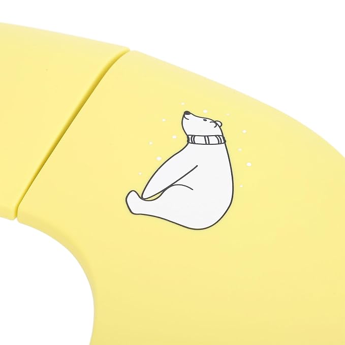 Folding Travel Potty Training Seat for Toddlers, Foldable Toilet Seat Cover with Non Slip Suction Cup (Yellow)