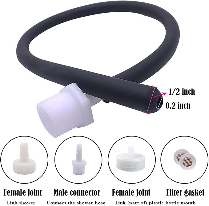 Shower Enema System, Douche Colonic Cleanse Kit, 5-Foot Stainless Steel Shower Hose Enema with Enema Showerhead Vaginal and Anal Cleaning Kit Colonic System Cleaner for Most Shower Systems