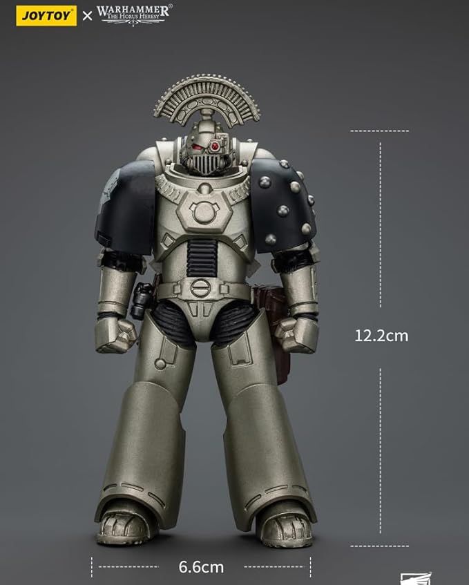 JOYTOY Warhammer The Horus Heresy lron Warriors MKVI Tactical Sergeant with Power Sword and Plasma Pistol 1:18 Scale Action Figure Mecha Joy Toy Collection Model 4.8 inch