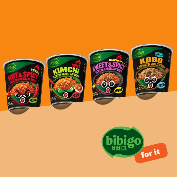 Bibigo Ramyun Ramen Noodles, Korean BBQ Sweet & Savory, 3.45 Ounce (Pack of 1)