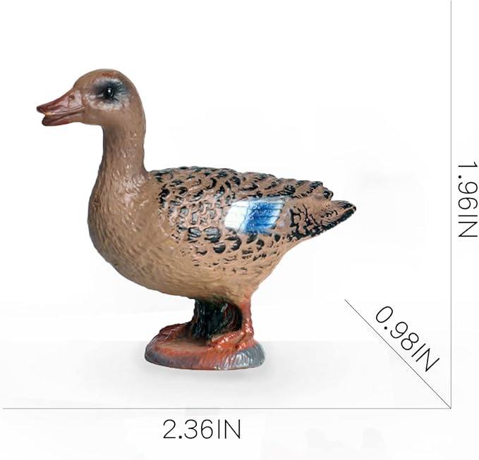 LC JoyCre Duck Figurines Plastic Duck Toys Farm Animal Figure Eduactional Project Diorama Model Toy for Kids