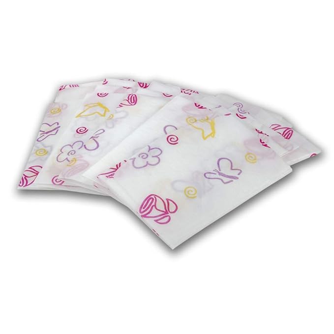 Toilet Seat Covers Disposable (20 Pack, Floral) - XL Waterproof Toilet Cover for Toddlers, Kids & Adults - Portable & Individually Wrapped for Travel, Potty Training & Public Restrooms