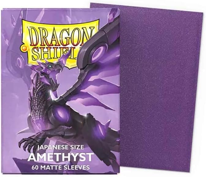 Dragon Shield | Japanese Size Card Matte Sleeves | 60 CT - Smooth & Tough Premium TCG Sleeves - Compatible with Yu-Gi-Oh, Naruto, Cardfight & Vanguard | Amethyst