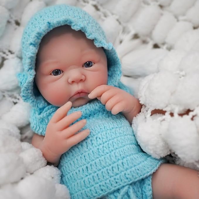Mire & Mire Reborn Baby Dolls 12" Boy Micro Preemie Full Body Silicone Baby Doll Realistic That Look Real Open Eyes Baby Doll