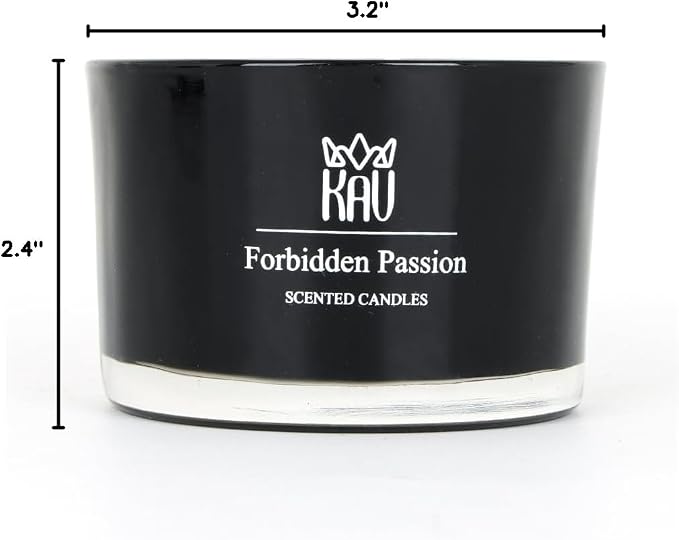 Scented Candles 85g – KAV Forbidden Passion Home Decor Natural Aromatherapy Premium Scent Candle for Home Women Men, Soy Wax and Essential Oils (Sandalwood)