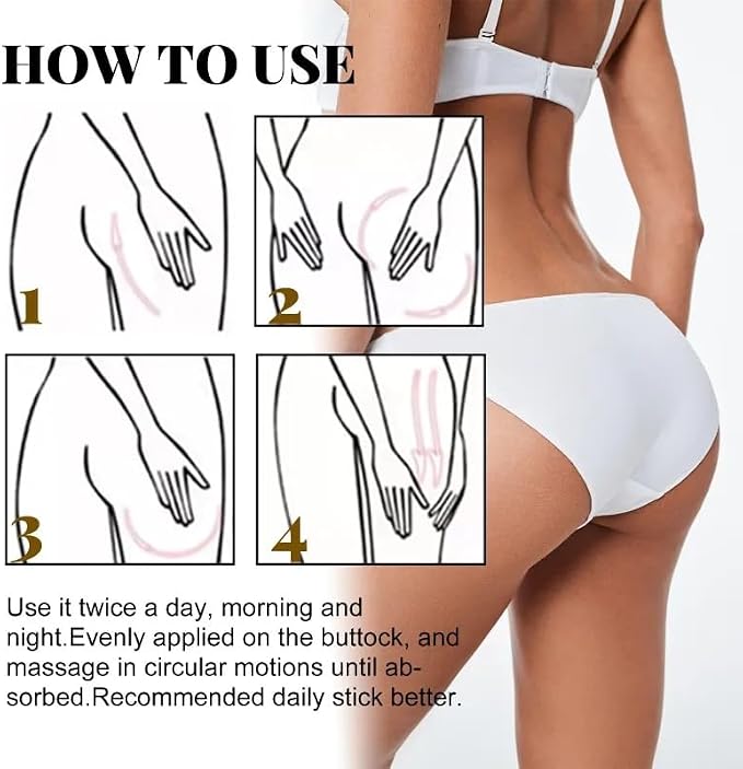 Butt Enlargement Massage Oil for Firming Skin, Body Care Oil for Glute Area 30ml, Hydrating and Smoothing Formula, Softening Skin Treatment for Daily Use