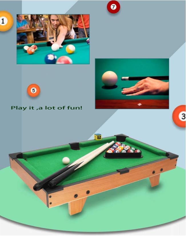 Mini Pool Table for Kids Small Billiards Game Table Top Pool Table Toy for Cat Gift for Kids Cat Pool Table Toy