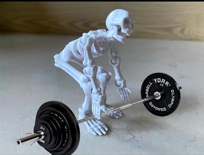 T13 Skeleton Action Figure, Movable Articulated Human Skeleton, 5.12-in Action Figure Wearing Multiple Sets of Weapons, Can Be Painted, Suitable for Collectors As Desktop Decorations (1pcs)