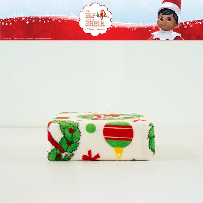 Elf On The Shelf Holiday Christmas Bedding Super Soft Silk Touch Throw, 40 in x 50 in, (Officially Licensed Product) by Franco