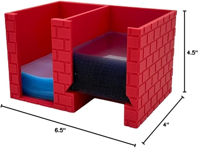 EnderToys CardCare Lite (Red Brick) - Toploader Dispenser - Penny Sleeve Holder