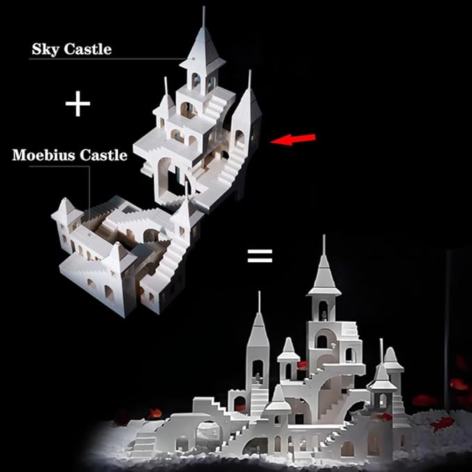 White Sky Castle Building Block,Architecture Building Blocks(580PCS Gifts for Adults and Kids
