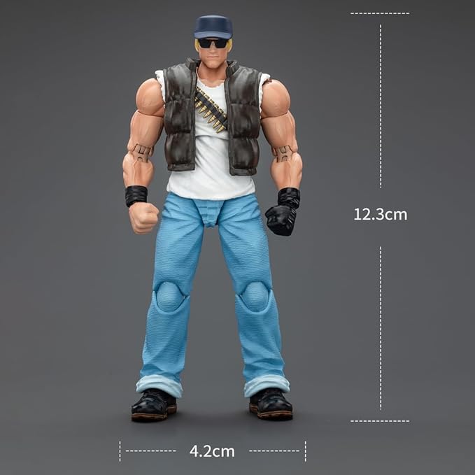 JOYTOY SNK 1/18 Action Figure - KOF'98UM -Ikari Warriors Team-Clark Still,9.84",Flexible and Posable Collection Model Birthday Gifts for Kids Age15+ JT01727 Pre Order