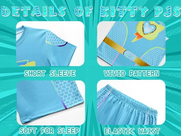 ACoiay Kids Kitties Daily Outfit with Mask and Headband for 2-8 Years