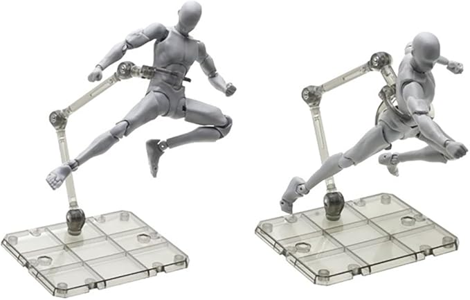 Action Figure Stand Assembly Action Figure Display Holder Base Universal Humanoid Model Support Display Stand Compatible with HG RG SD SHF Gundam 1/144 Toy, 12PCS