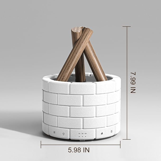 250ml Ultrasonic Fireplace Firewood Flame Fire Bonfire Aroma Diffuser Humidifier, Fake Fireplace Wood Campfire Nightlight Aromatherapy Oil Diffusers, Fall Winter Diffuser for Home Large Room Office