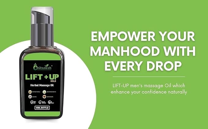 Lift Up Herbal Massage Oil| Pure and Natural Massage Oil for Men | Ayurvedic Lift UP Oil for Men| 50ml (Pack of 1)
