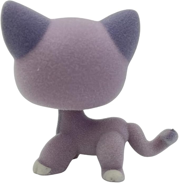 Custom Flocked Pet Shop Toy Fuzzy Animal Figure Short Hair Cat Kitty Kitten Deer OOAK (#2094)