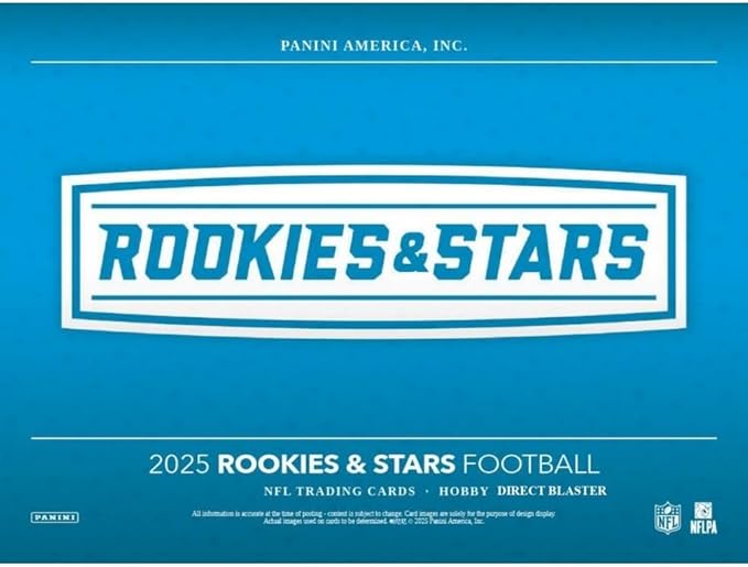 2025 Panini Rookies & Stars Football 6-Pack Hobby Blaster Trading Card Box (1 Autograph or Memorabilia Card Per Box)