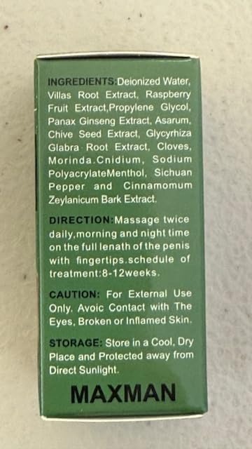 Tonisabery Max Man Essential Oil – Male Massage (10ml) (Green)