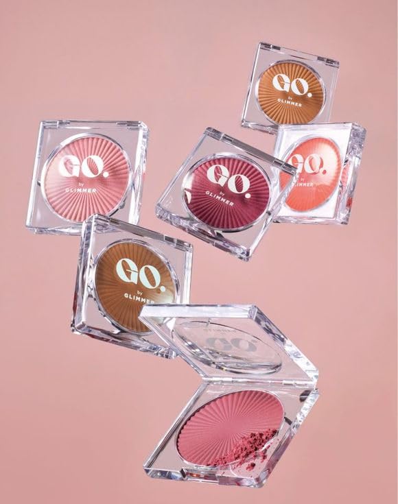 GO. by Glimmer Cheek & Eye Shadow | Multi-Use Blush & Eyeshadow Powder | Silky Lightweight Formula | 0.17 oz | Feminine