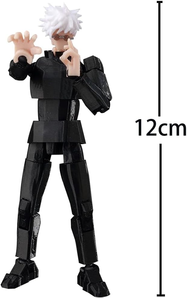 JJK Figure Gojos Action Figure Fushiguro Toji 3D Printed Figurine, Movable Joints Interchangeable Prats, Mini Anime JJK Statue Collectible