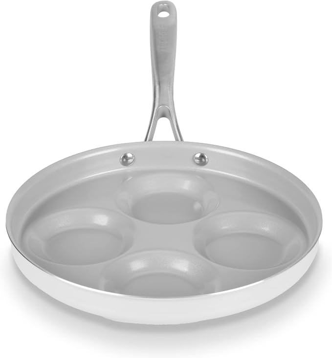 TECHEF - CeraTerra Ceramic Nonstick 4-Cup Egg Frying Pan (PFAS, PTFE, and PFOA Free), Made in Korea, (Egg Pan)