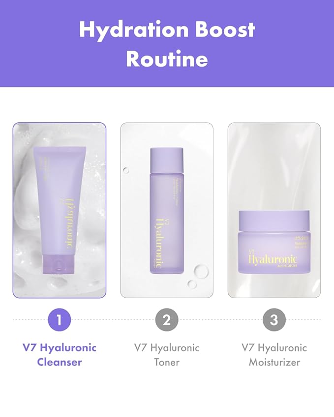 It'S SKIN V7 Hyaluronic Cleanser 5.07 fl oz | Face Hydrating Moisturizer & Face Cleanser | Vegan Face Wash & Facial Skin Care Products | Moisturizing Face Wash & Gentle Face Cleanser for Women