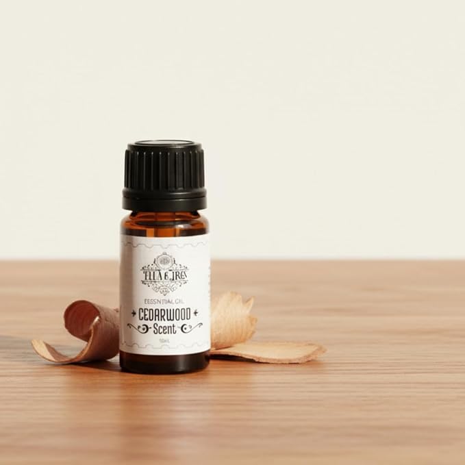 Ella & Iris Home Cedarwood Essential Oil, 10ml – Steam-Distilled Aromatherapy Oil for Diffuser, Massage, DIY Blends & Grounding Home Routines