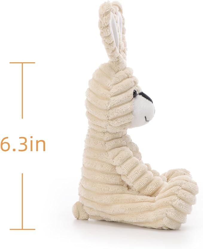 Apricot Lamb Corduroy Bunny Stuffed Animals for Kids, Soft Cute Plush Toys for Baby Girl and Boy, 6.3 Inches