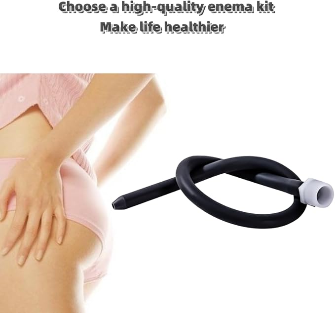 Portable Travel Enema Kit Can Connect Most Water Bottles and Shower Hoses, Silicone Nozzle and 2 Adapter Sizes