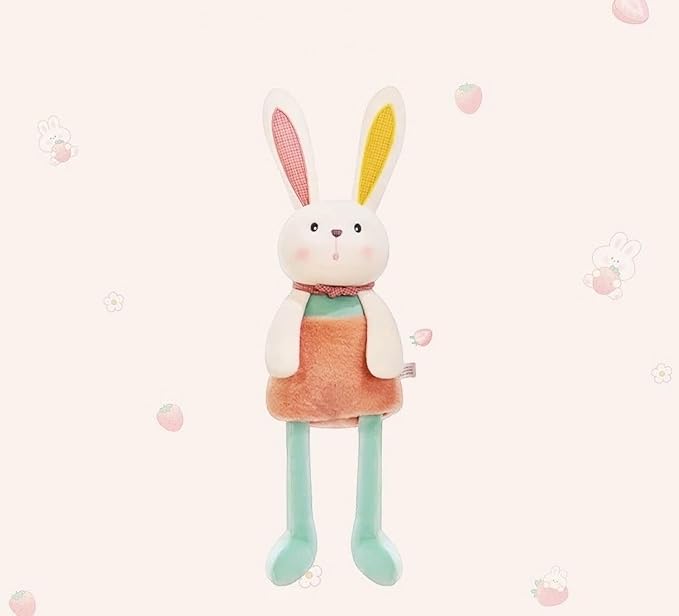 Plush Bunny -17'' Plush Stuffed Rabbit Pull-Out Ears and Legs, Cute Bunny Rabbit Soft Plushie Toy