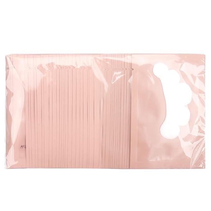 100 Pairs Eye Under Gel Pads Eyelash Extensions Patches,Lash Extension Lint Free Under Hydrogel Eye Mask Pads Beauty Tools (Pink)