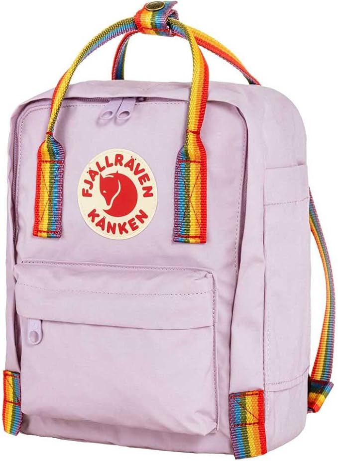 Fjallraven F23621457-907 Kånken Rainbow Mini Pastel Lavender-Rainbow
