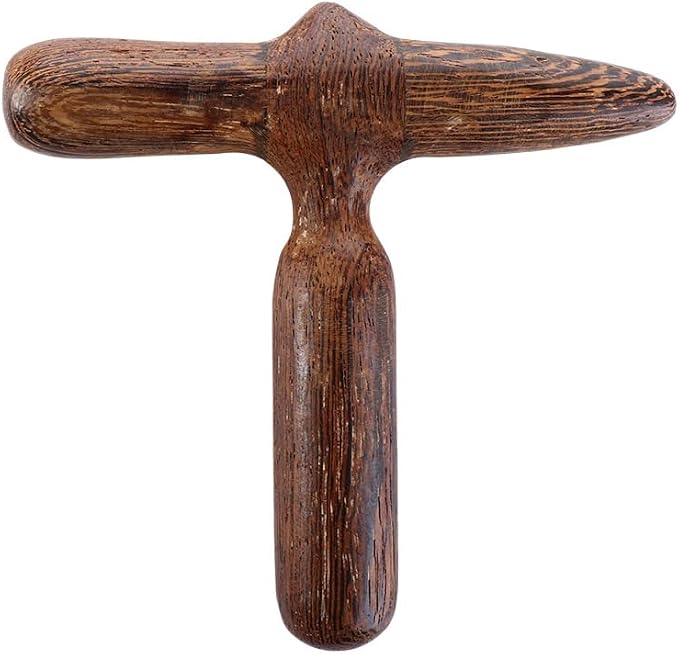 Leadigol Foot Massage Tool,Beauty Tools Trigger Point Foot Massage Sandalwood Acupuncture Acupoint Stick Cross Hammer Thin Face Chin Wooden Deep Tissue Massager,Manual Foot Massager(Wings Wood)