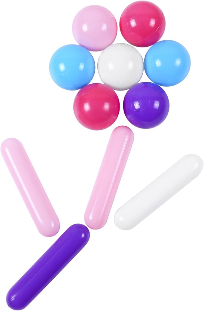 STARBOLO Ball Pit Balls for Toddlers - Macaron 100 Ball Pit Balls Crush Proof Plastic Toy Balls for Toddlers Ball Pits, Ball Pit Play Tent, Baby Pool Water Toys(Mixed 5 Colors)