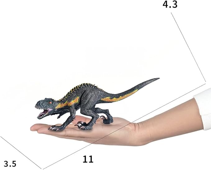 Large Realistic Tyrannosaurus Rex Toy, 15.7 inch and 11 inch T-REX Dinosaur Colletion, Kids' Play Dinosaur & Prehistoric Creature Figures with Moveable Jaw, Red, Ages 8+