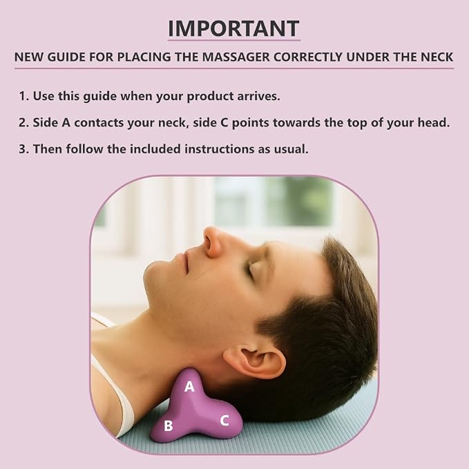 Trigger Point Neck Massager for Neck Pain Relief, Occipital Release Tool, 100% Silicone Design with Flexible Points to Relieve Deep Muscle Tension and Headaches